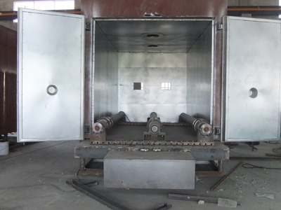 無錫某廠家進行固熔爐合作安裝施工現場